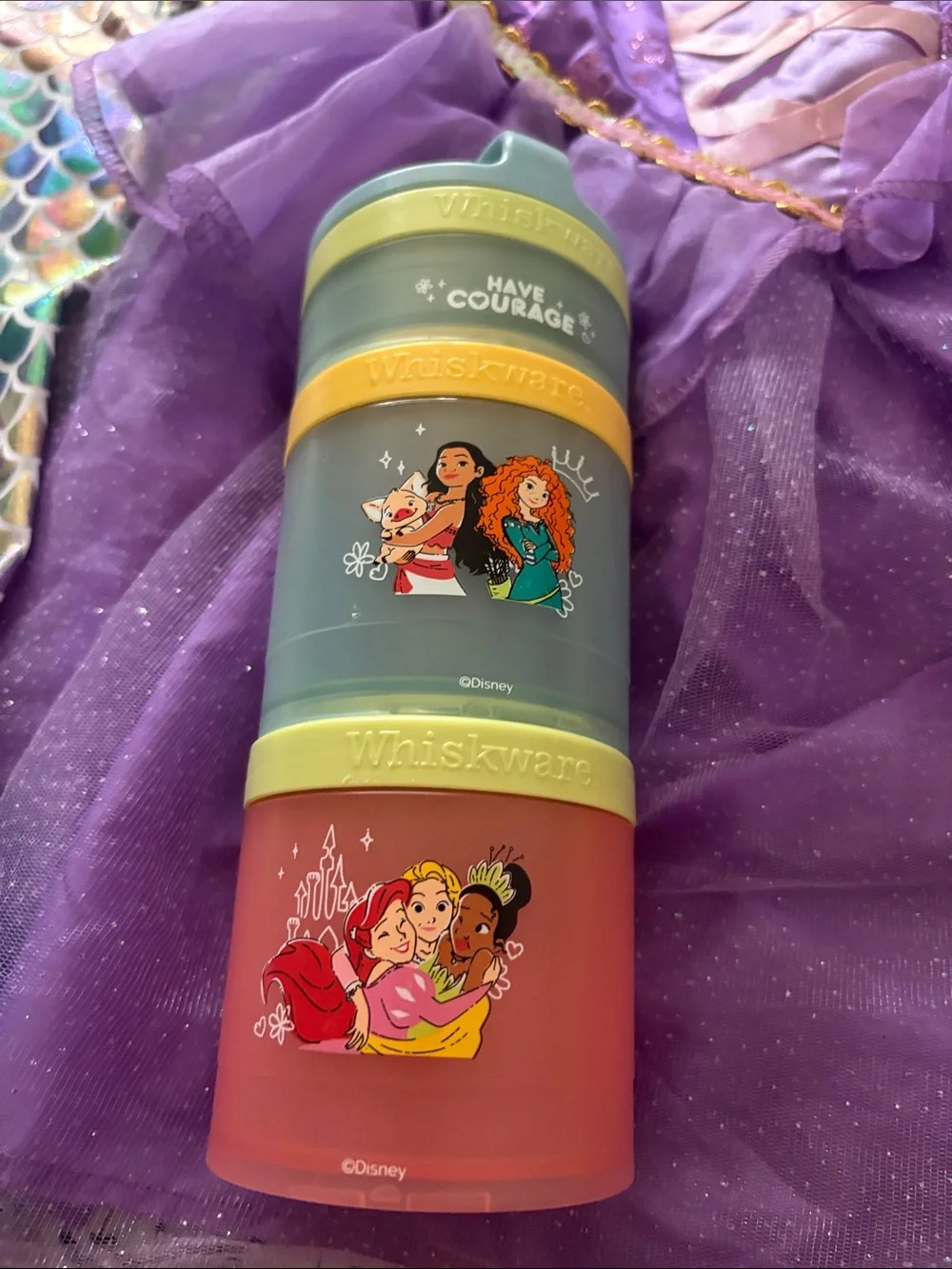 Sparkling Mermaid,Princess’s Belle and Rapunzel costumes with snack container